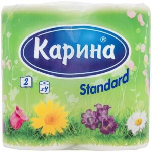 Туалетная бумага Карина 2 сл 4 шт